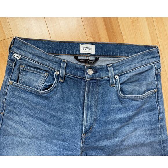 Citizens of Humanity Loli Mid Rise Baggy Denim Jeans Blue Wide Leg Size 28 Women - Picture 6 of 11